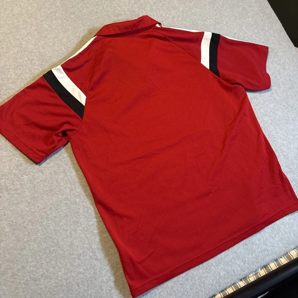 Adidas Arsenal Alithsa Climalite Men's XL Polo Soccer Futbol Red White Jersey